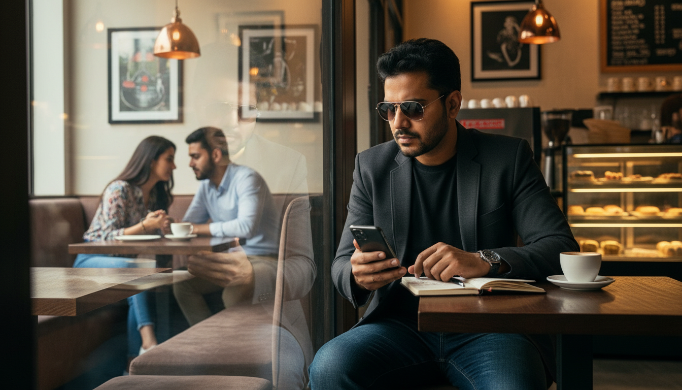 Corporate investigator analyzing financial data in an Indore office to detect fraud