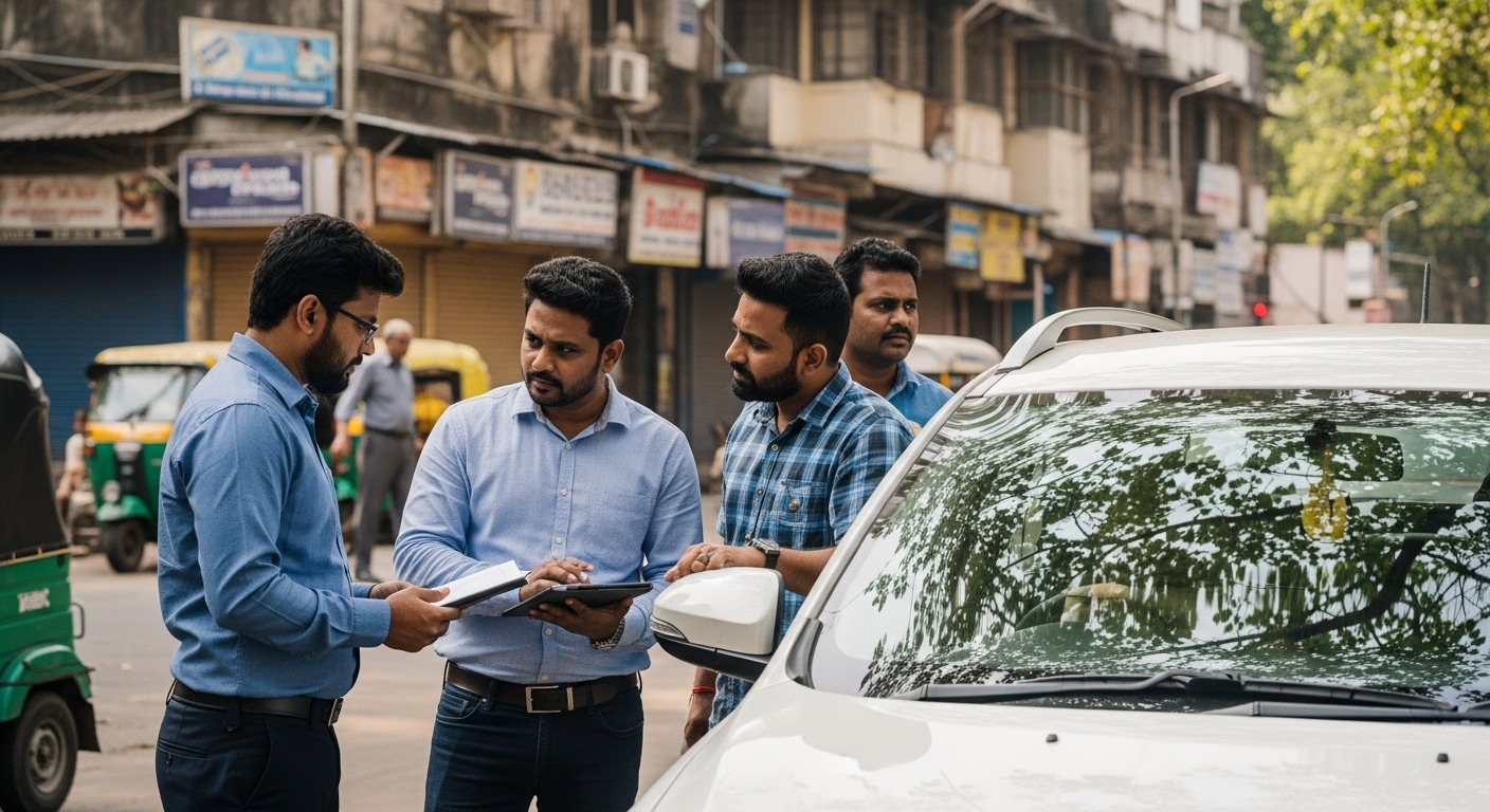 Professional detective team analyzing case evidence in modern office