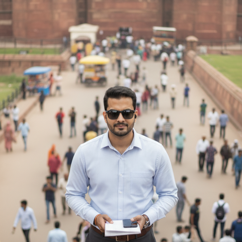 Person receiving an award on stage